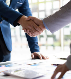 Business men shaking hands. 